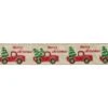 Northlight 2.5 In. X 16 Yds. Red Trucks And Christmas Tree Wired Craft Beige Ribbon -Christmas Decor Shop northlight christmas tree ribbon 33531378 64 1000