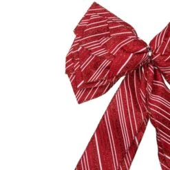 Northlight 48in. X 10in. Red And White Striped 16 Loop Christmas Bow Decoration 7 Northlight 48in. X 10in. Red And White Striped 16 Loop Christmas Bow Decoration -Christmas Decor Shop northlight christmas tree ribbon 34676949 4f 1000