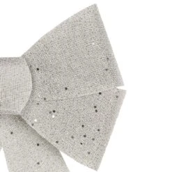 Northlight 11 In. W LED Lighted Silver Burlap Christmas Bow Decoration With Color Changing Lights -Christmas Decor Shop northlight christmas tree ribbon 34902107 4f 1000