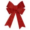 Northlight 12 In. W Red Tinsel 4-Loop Christmas Bow Decoration -Christmas Decor Shop northlight christmas tree ribbon 34902114 64 1000