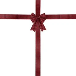 Northlight 14' Red Buffalo Plaid Christmas Ribbon Door Bow -Christmas Decor Shop northlight christmas tree ribbon 35681108 4f 1000