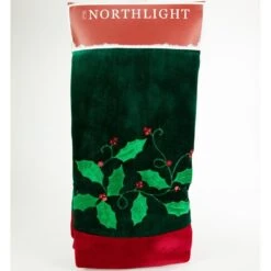 Northlight 48 In. Dark Green And Burgundy Holly Berry Velveteen Christmas Tree Skirt -Christmas Decor Shop northlight christmas tree skirts 31452381 fa 1000