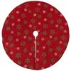 Northlight 20 In. Metallic Red With Green And White Snowflakes Mini Christmas Tree Skirt -Christmas Decor Shop northlight christmas tree skirts 32283241 64 1000