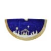 Northlight 48 In. Blue And Gold Nativity Scene Christmas Tree Skirt With Gold Border -Christmas Decor Shop northlight christmas tree skirts 32912627 64 1000