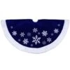 Northlight 48 In. Blue Velveteen Snowflake Christmas Tree Skirt With Faux Fur Trim -Christmas Decor Shop northlight christmas tree skirts 33530782 64 1000