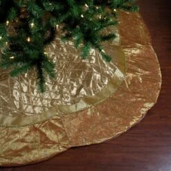 Northlight 72 In. Gold Quilted Christmas Tree Skirt With Iridescent Sequins -Christmas Decor Shop northlight christmas tree skirts 33530815 31 1000