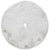 Northlight 48 In. Gold And White Snowflake Embroidered Christmas Tree Skirt -Christmas Decor Shop northlight christmas tree skirts 34315071 64 1000