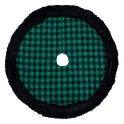 Northlight 48 In. Green And Black Plaid Christmas Tree Skirt