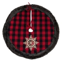 Northlight 48 In. Red And Black Christmas Tree Skirt With Burlap Snowflake 10 Northlight 48 In. Red And Black Christmas Tree Skirt With Burlap Snowflake -Christmas Decor Shop northlight christmas tree skirts 34316557 1f 1000