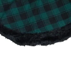 Northlight 48 In. Green And Black Plaid Christmas Tree Skirt With Faux Fur -Christmas Decor Shop northlight christmas tree skirts 34316566 1f 1000