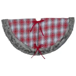 Northlight 48 In. Red And White Plaid Christmas Tree Skirt With Snowflake -Christmas Decor Shop northlight christmas tree skirts 34316568 4f 1000