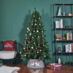 Northlight 22 In. Gray With White Reindeer Christmas Tree Collar -Christmas Decor Shop northlight christmas tree skirts 34858412 31 1000