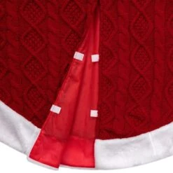 Northlight Cable Knit Christmas Tree Skirt-48in.-Red And White -Christmas Decor Shop northlight christmas tree skirts 35766664 1f 1000