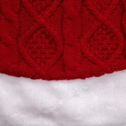 Northlight Cable Knit Christmas Tree Skirt-48in.-Red And White -Christmas Decor Shop northlight christmas tree skirts 35766664 fa 1000