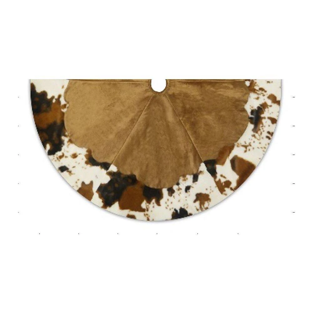 Northlight Corduroy Christmas Tree Skirt With Faux Fur Trim-48in.-Brown 5 Northlight Corduroy Christmas Tree Skirt With Faux Fur Trim-48in.-Brown - Image 3