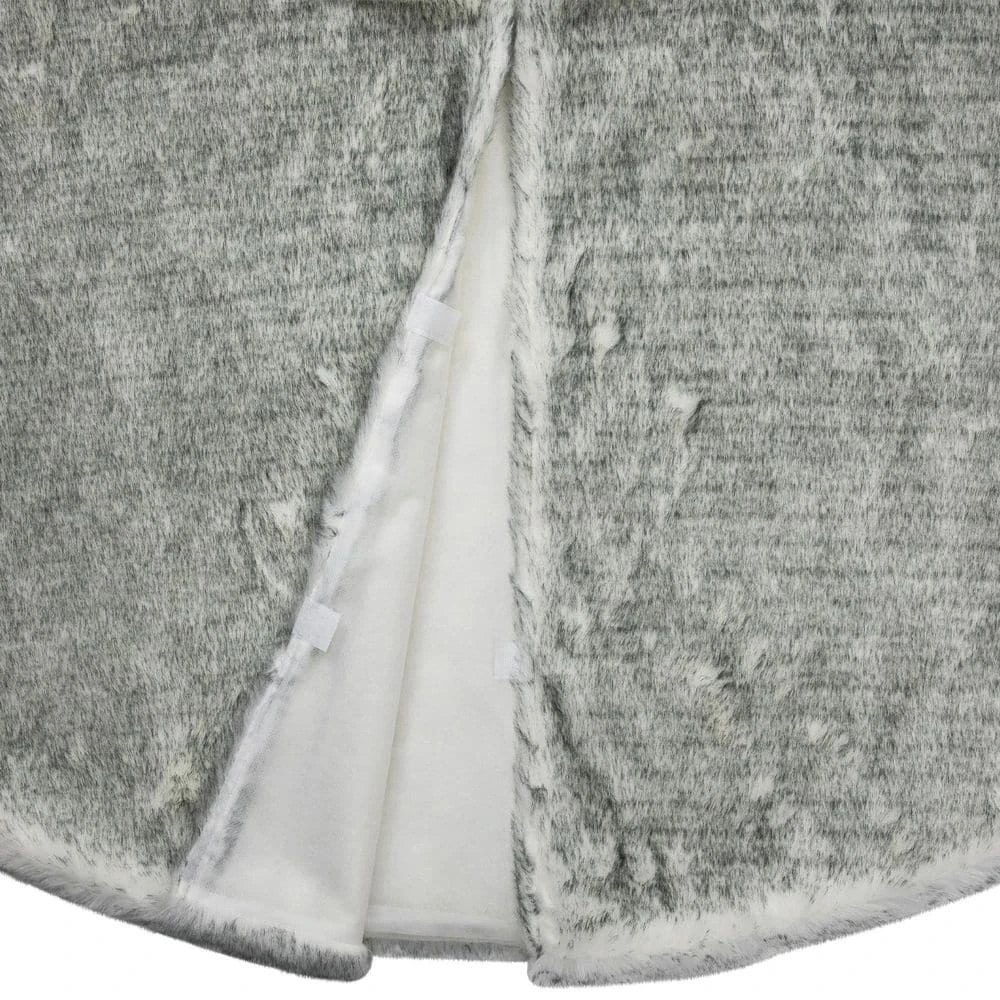 Northlight Silver Fox Faux Fur Christmas Tree Skirt-48in. 6 Northlight Silver Fox Faux Fur Christmas Tree Skirt-48in. - Image 4