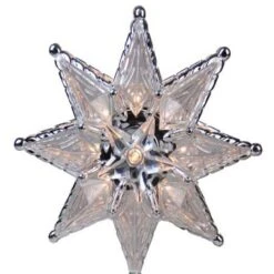 Northlight 8 In. Silver Mosaic 8-Point Star Christmas Tree Topper - Clear Lights -Christmas Decor Shop northlight christmas tree toppers 32606245 c3 1000