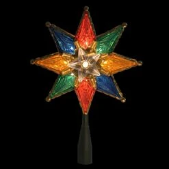 Northlight 8 In. Multi-Color Mosaic 8-Point Star Christmas Tree Topper - Clear Lights -Christmas Decor Shop northlight christmas tree toppers 32606315 4f 1000