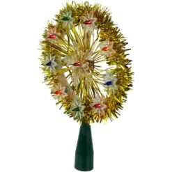 Northlight 7 In. Silver Tinsel Snowflake Starburst Christmas Tree Topper - Multi Lights -Christmas Decor Shop northlight christmas tree toppers 32606339 4f 1000