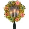 Northlight 7 In. Gold Tinsel Wreath With Candles Christmas Tree Topper - Multi Lights -Christmas Decor Shop northlight christmas tree toppers 32606346 64 1000