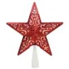 Northlight 8.5 In. Red Glitter Star Cut-Out Design Christmas Tree Topper - Clear Lights -Christmas Decor Shop northlight christmas tree toppers 32606348 64 1000