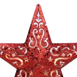 Northlight 8.5 In. Red Glitter Star Cut-Out Design Christmas Tree Topper - Clear Lights 6 Northlight 8.5 In. Red Glitter Star Cut-Out Design Christmas Tree Topper - Clear Lights -Christmas Decor Shop northlight christmas tree toppers 32606348 c3 1000