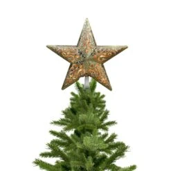 Northlight 8.5 In. Gold Glitter Star Cut-Out Design Christmas Tree Topper - Clear Lights -Christmas Decor Shop northlight christmas tree toppers 32606349 31 1000