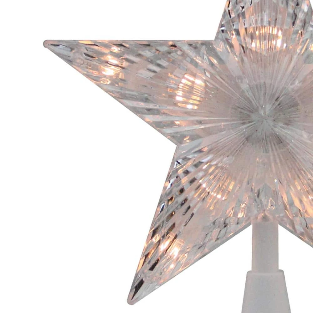 Northlight 7 In. Traditional 5-Point Star Christmas Tree Topper - Clear Lights 4 Northlight 7 In. Traditional 5-Point Star Christmas Tree Topper - Clear Lights - Image 2