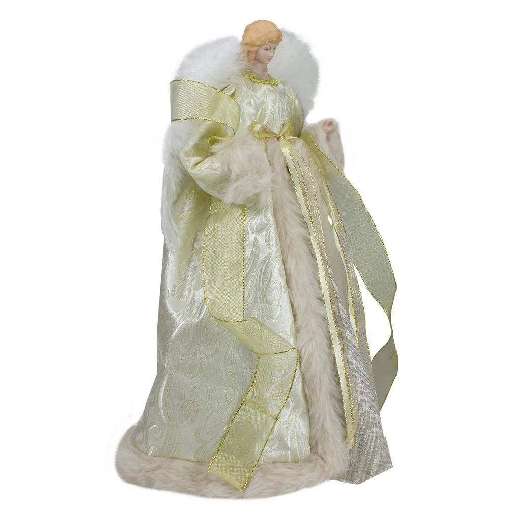 Northlight 18 In. Lighted White And Gold Angel In A Dress Christmas Tree Topper - Warm White Lights 6 Northlight 18 In. Lighted White And Gold Angel In A Dress Christmas Tree Topper - Warm White Lights - Image 4