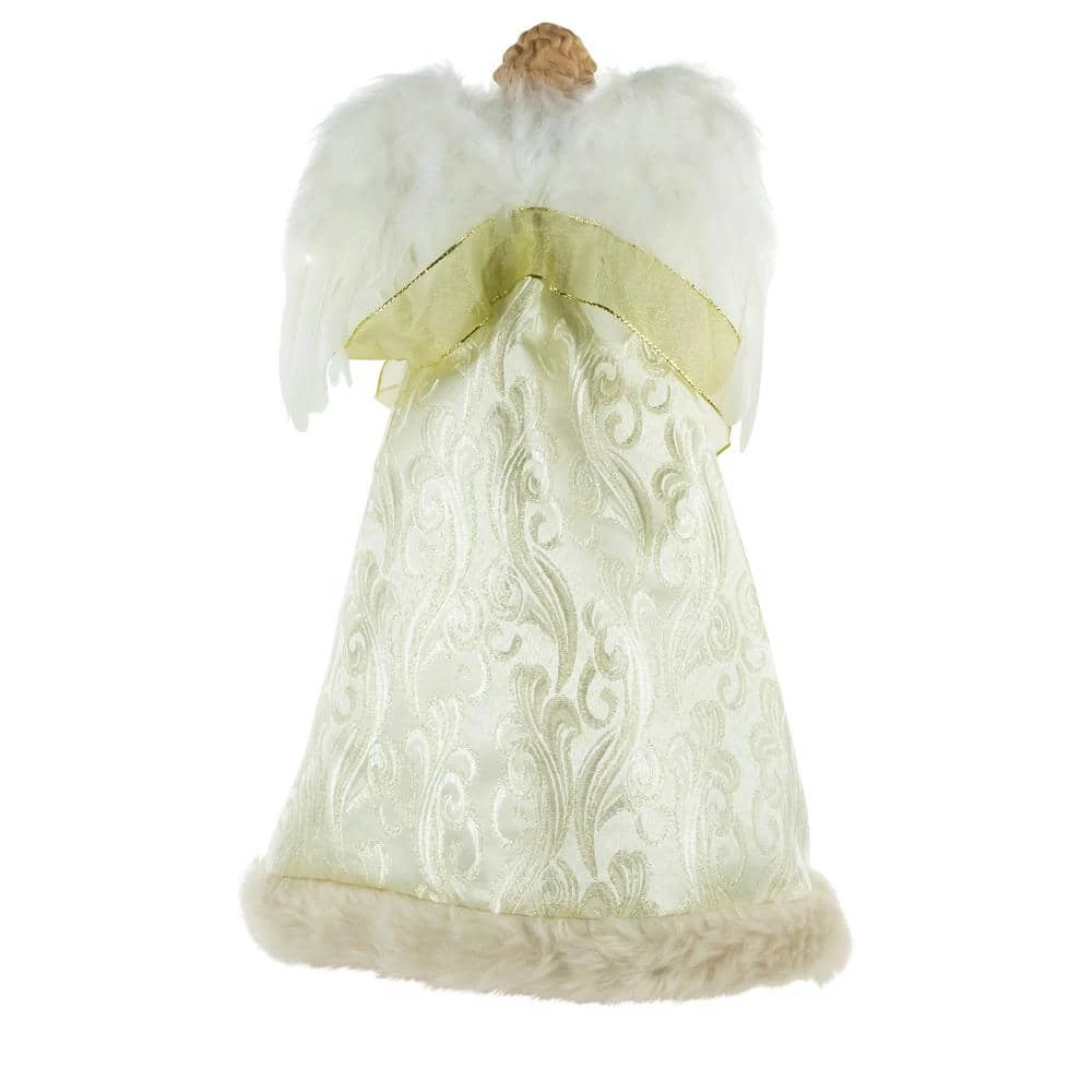 Northlight 18 In. Lighted White And Gold Angel In A Dress Christmas Tree Topper - Warm White Lights 5 Northlight 18 In. Lighted White And Gold Angel In A Dress Christmas Tree Topper - Warm White Lights - Image 3