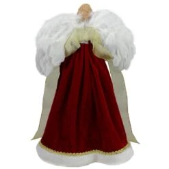 Northlight 18 In. Red And Gold Angel In A Dress Christmas Tree Topper - Unlit -Christmas Decor Shop northlight christmas tree toppers 34308689 1f 1000