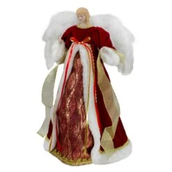 Northlight 18 In. Red And Gold Angel In A Dress Christmas Tree Topper - Unlit -Christmas Decor Shop northlight christmas tree toppers 34308689 4f 1000