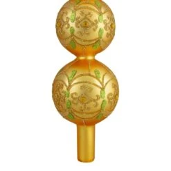 Northlight 14.75 In. Gold Glitter Glass Finial Christmas Tree Topper -Christmas Decor Shop northlight christmas tree toppers 34313373 c3 1000