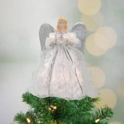 Northlight 12 In. Lighted White And Silver Angel With Wings Christmas Tree Topper - Clear Lights 11 Northlight 12 In. Lighted White And Silver Angel With Wings Christmas Tree Topper - Clear Lights -Christmas Decor Shop northlight christmas tree toppers 34850965 31 1000