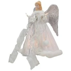 Northlight 12 In. Lighted Silver And White Angel With Wings Christmas Tree Topper - Clear Lights -Christmas Decor Shop northlight christmas tree toppers 34850966 4f 1000