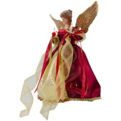 Northlight 13.5 In. Lighted Red And Gold Angel With Wings Christmas Tree Topper - Clear Lights -Christmas Decor Shop northlight christmas tree toppers 34850969 4f 1000