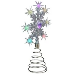 Northlight 11 In. LED Lighted Coloring Changing Twinkling Snowflake Christmas Tree Topper -Christmas Decor Shop northlight christmas tree toppers 34851766 4f 1000