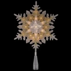 Northlight 13.75in. Lighted Gold And Silver Snowflake Christmas Tree Topper Clear Lights 13 Northlight 13.75in. Lighted Gold And Silver Snowflake Christmas Tree Topper Clear Lights -Christmas Decor Shop northlight christmas tree toppers 35167247 fa 1000