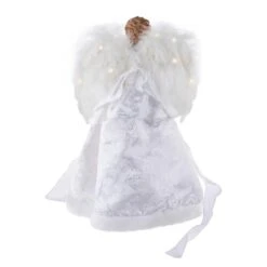 Northlight 14 In. White And Red Angel With Lighted Wings Christmas Tree Topper -Christmas Decor Shop northlight christmas tree toppers 35245923 44 1000
