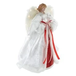 Northlight 14 In. White And Red Angel With Lighted Wings Christmas Tree Topper -Christmas Decor Shop northlight christmas tree toppers 35245923 4f 1000