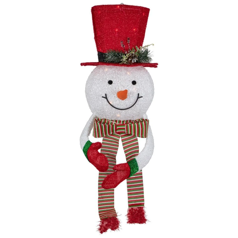 Northlight 21.5 In. Lighted Snowman With Red Top Hat Christmas Tree Topper 3 Northlight 21.5 In. Lighted Snowman With Red Top Hat Christmas Tree Topper