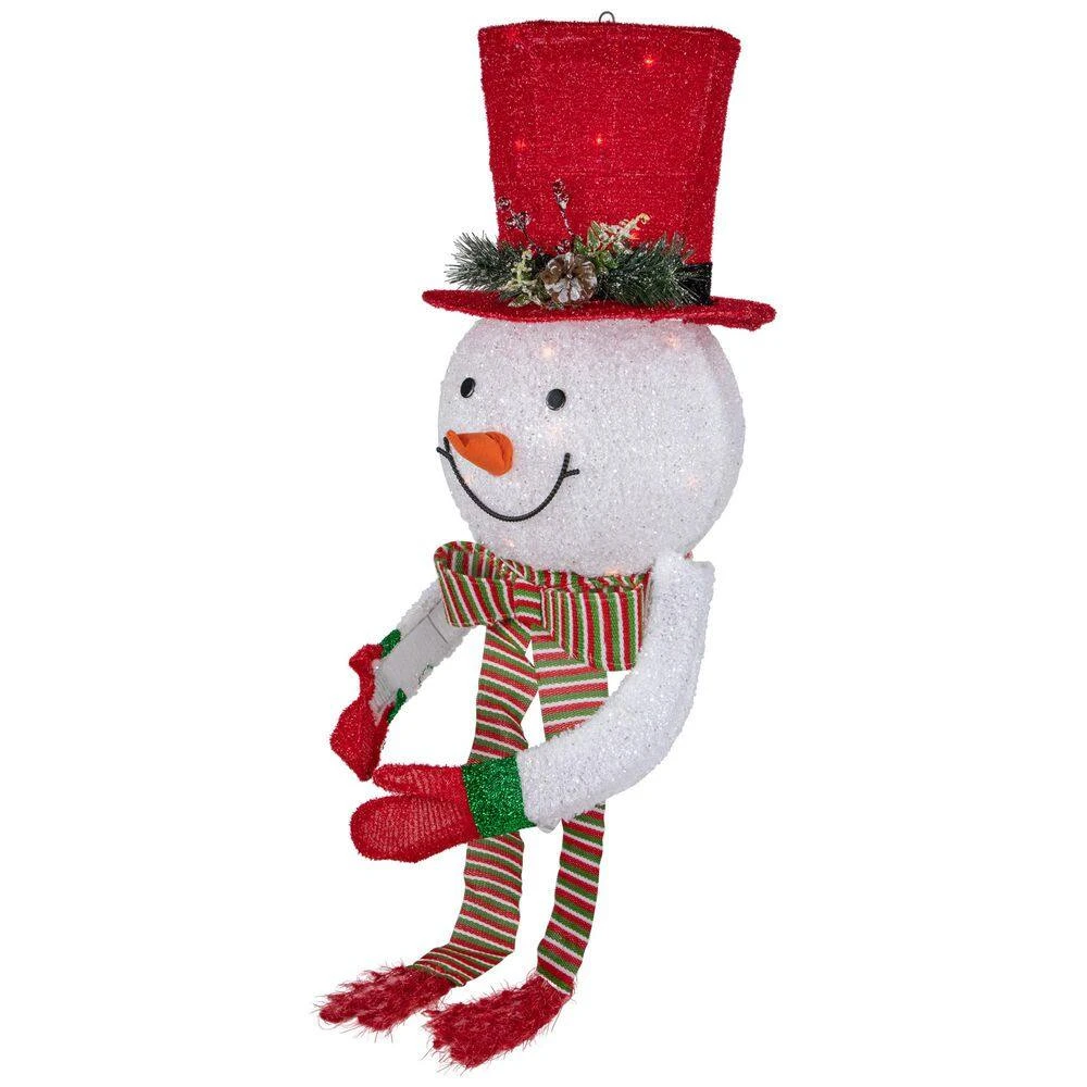 Northlight 21.5 In. Lighted Snowman With Red Top Hat Christmas Tree Topper 8 Northlight 21.5 In. Lighted Snowman With Red Top Hat Christmas Tree Topper - Image 6