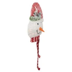 Northlight 22 In. Lighted Snowman Wearing A Red Frosted Hat With Pine Christmas Tree Topper -Christmas Decor Shop northlight christmas tree toppers 35250568 1f 1000