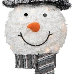 Northlight 25 In. Lighted Snowman With Black Frosted Top Hat Christmas Tree Topper -Christmas Decor Shop northlight christmas tree toppers 35250569 fa 1000