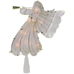Northlight 10 In. Gold Angel Tree Topper Warm White Lights -Christmas Decor Shop northlight christmas tree toppers 35680737 44 1000