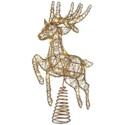 Northlight LED Lighted Reindeer Christmas Tree Topper-13 In. Gold-Warm White Lights -Christmas Decor Shop northlight christmas tree toppers 35764509 1f 1000