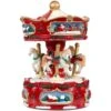 Northlight 6.25 In. Animated Musical Carousel With Canopy And 3 Horses Christmas Music Box -Christmas Decor Shop northlight christmas villages 32259943 64 1000