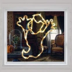 Northlight 15 In. Lighted Ghost Halloween Window Silhouette Decoration -Christmas Decor Shop northlight christmas window decorations 32606079 31 1000