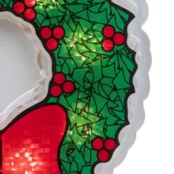 Northlight 11 In. Holographic Lighted Berry Wreath Christmas Window Silhouette -Christmas Decor Shop northlight christmas window decorations 32913608 fa 1000