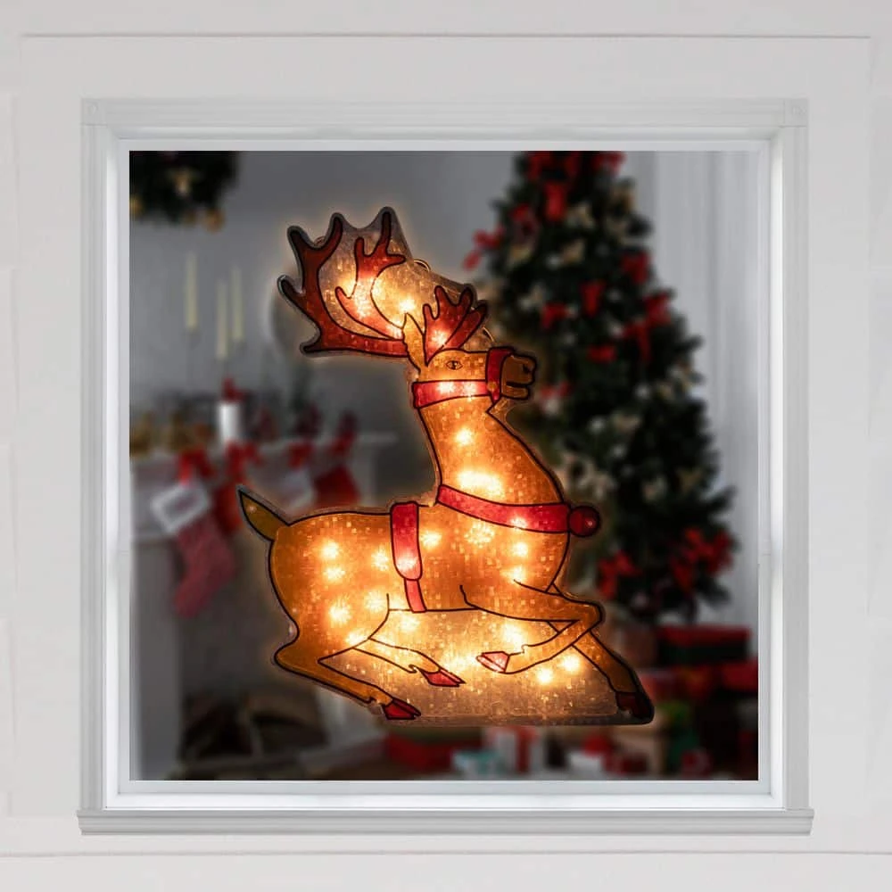 Northlight 18 In. Lighted Shimmering Reindeer Christmas Window Silhouette 10 Northlight 18 In. Lighted Shimmering Reindeer Christmas Window Silhouette - Image 8
